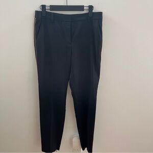 Nili Lotan Black Dress Pants with Gold Stripe Size 6